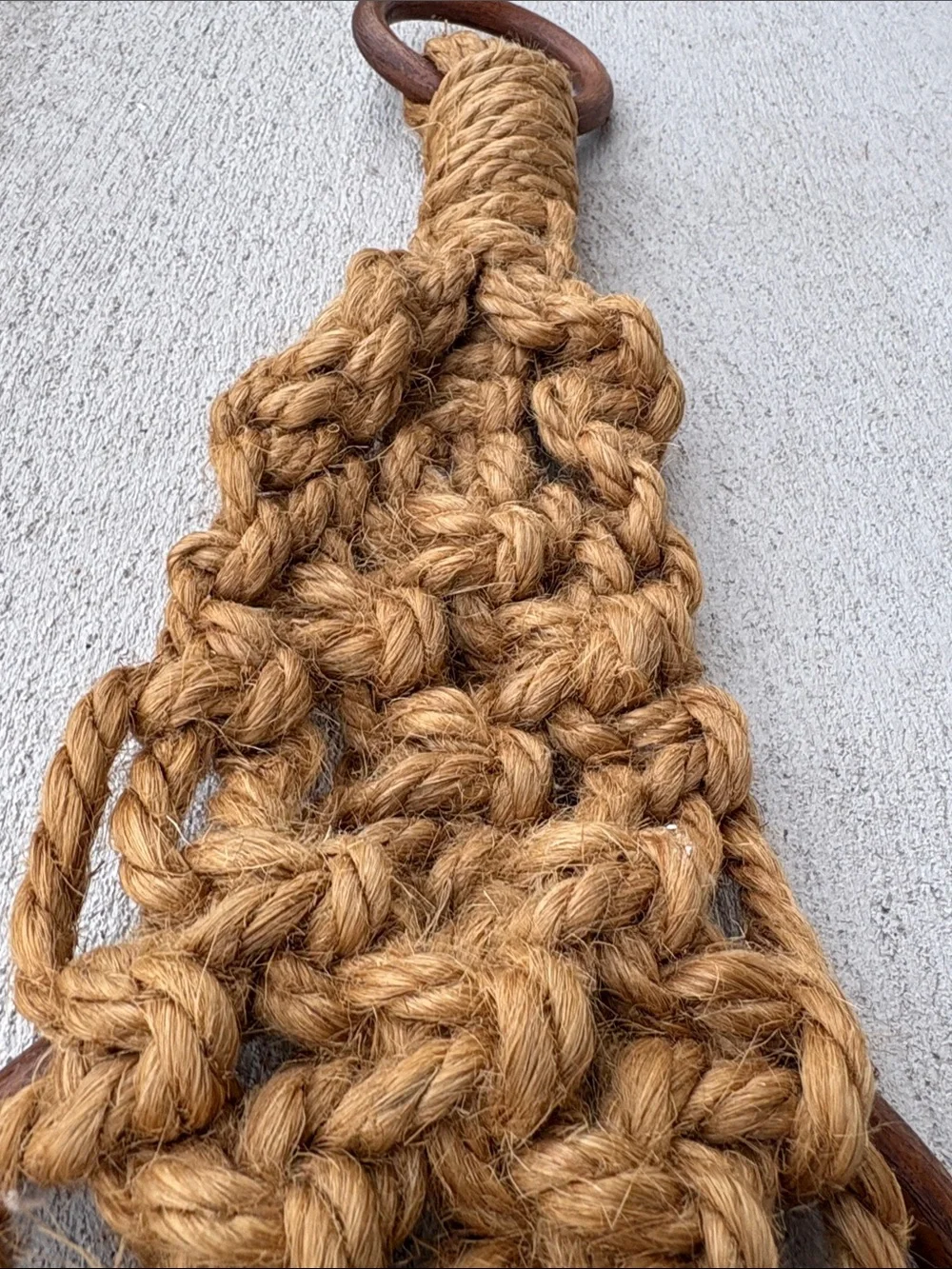 Vintage handcrafted macramé